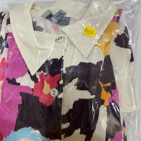 ANTHROPOLOGIE CONDITIONS APPLY BLOOMING LONG SLEEVE COLLARED BLOUSE (a133) - Picture 16 of 16